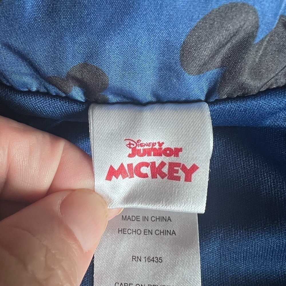 PREOWNED 18 Month blue Mickey wind breaker jacket with hood. 2T mickey shorts - Picture 3 of 10